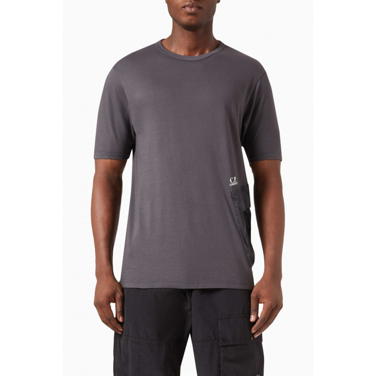 C.P. Company - Mixed Side Pocket T-shirt in Cotton-jersey Grey
