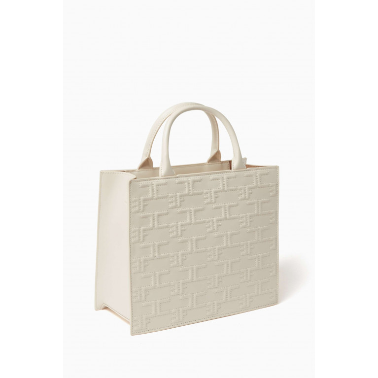 Elisabetta Franchi - Medium Bold Monogram Shopper in Faux Leather