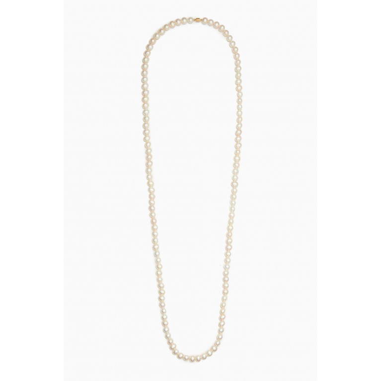 Damas - Kiku Pearl Long Necklace in 18kt Gold