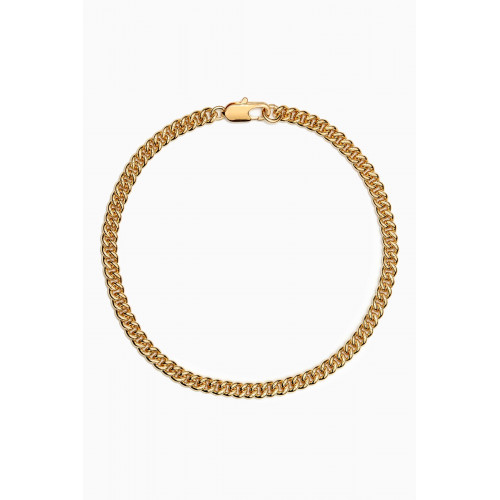 Laura Lombardi - Curb Chain Anklet in 14kt Gold-plated Brass