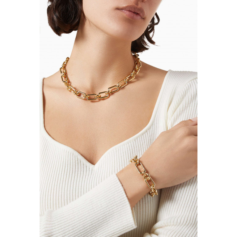Laura Lombardi - Cresca Chain Necklace in 14kt Gold-plated Brass
