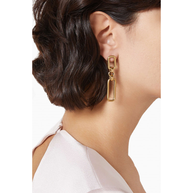 Laura Lombardi - Stanza Earrings in Raw Brass