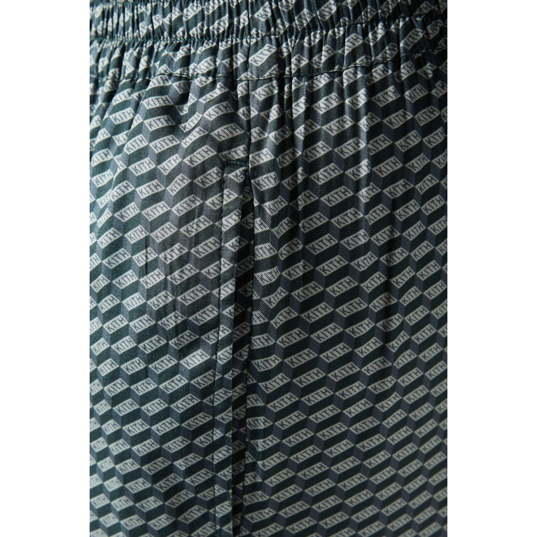 Kith - Ida Monogram Straight Pants in Silk-blend Blue