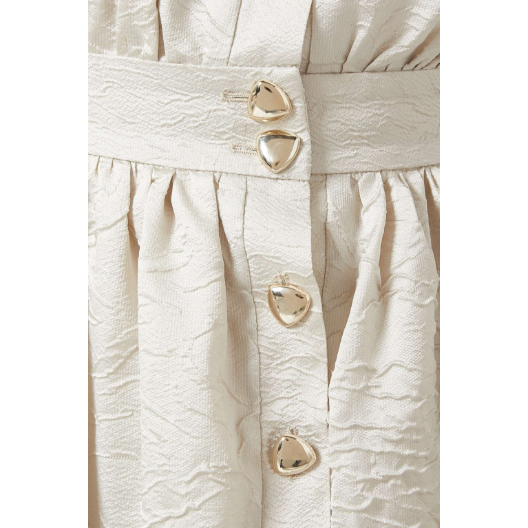 Poca & Poca - Contrast-button Maxi Dress