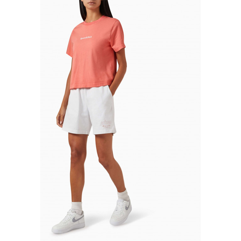 Sporty & Rich - Drink More Water Crop T-shirt in Cotton