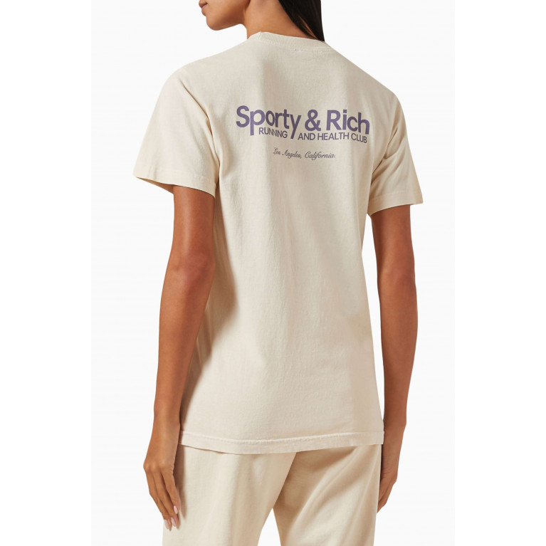 Sporty & Rich - Club T-shirt in Cotton-jersey