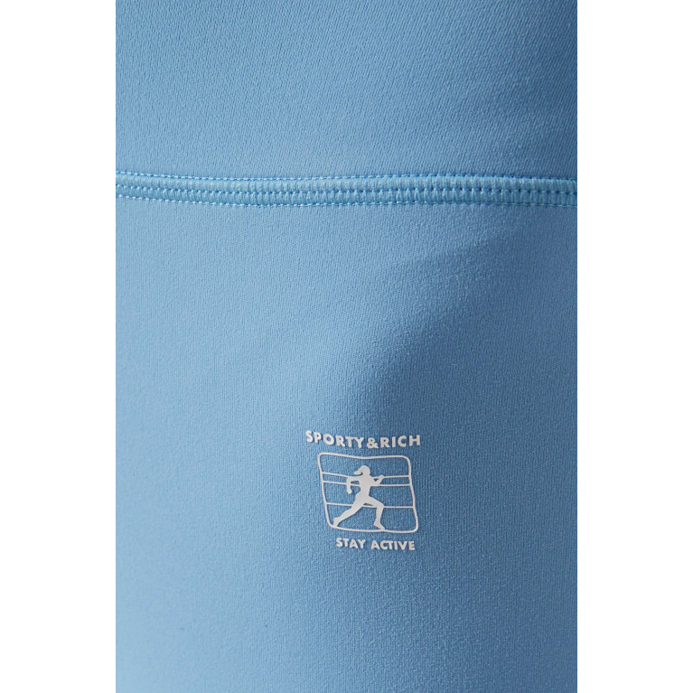 Sporty & Rich - Runner Logo Leggings in Stretch-nylon