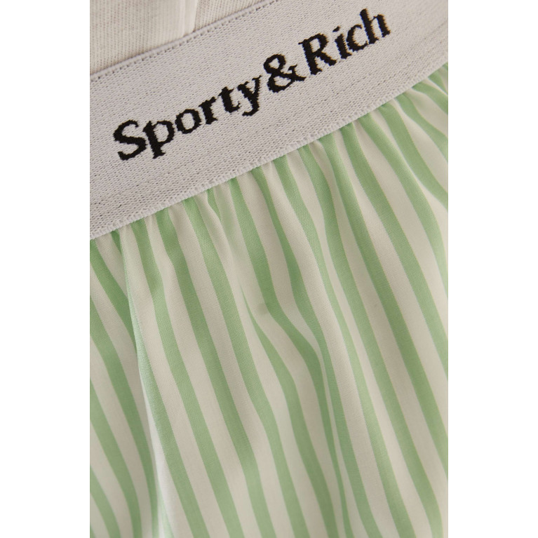 Sporty & Rich - Striped Boxer Shorts in Tencel