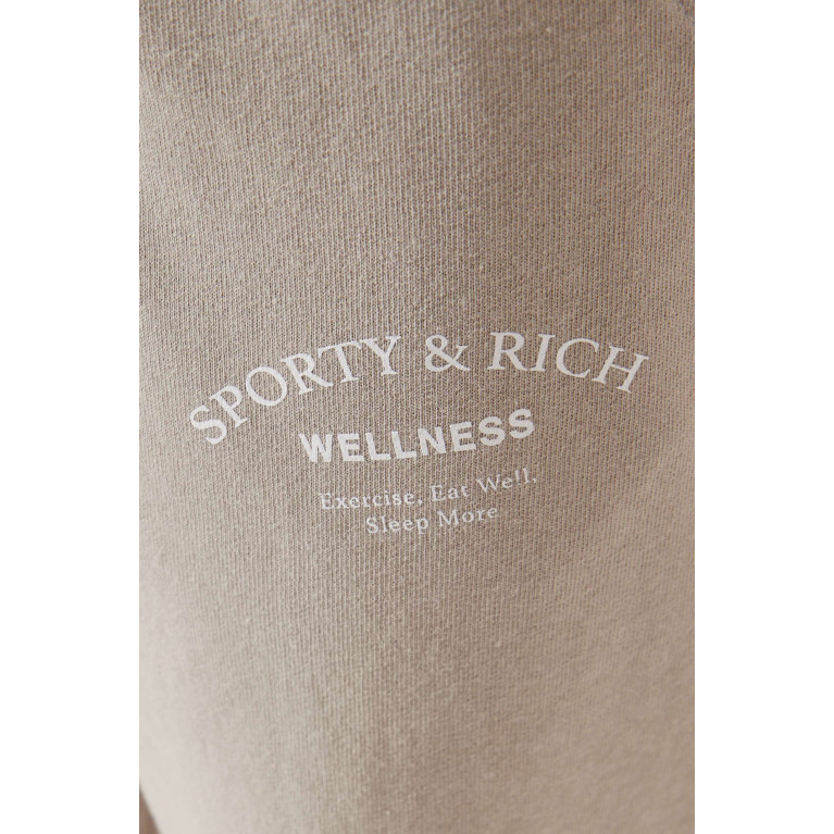 Sporty & Rich - Wellness Logo Print Sweatpants in Cotton