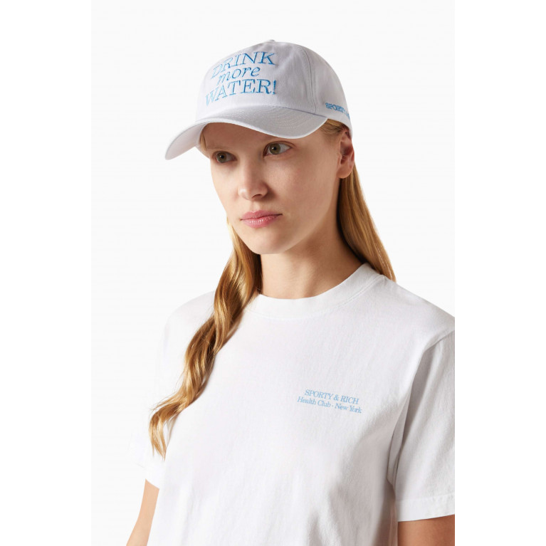 Sporty & Rich - Drink Water Hat in Cotton-twill