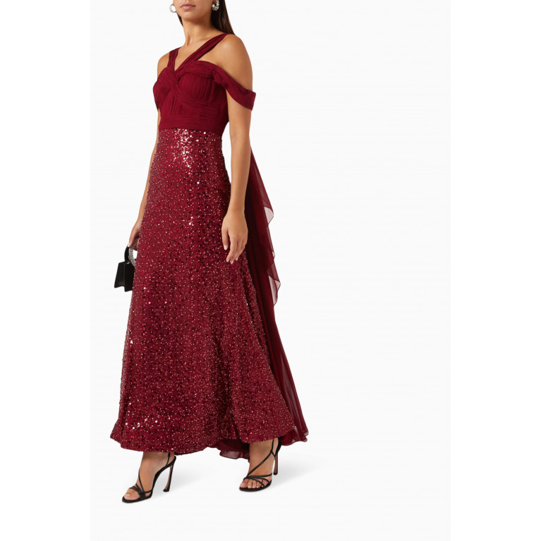 Vione - Zoe Embellished Gown Red
