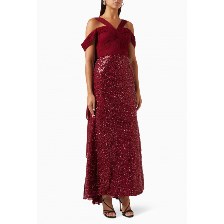 Vione - Zoe Embellished Gown Red