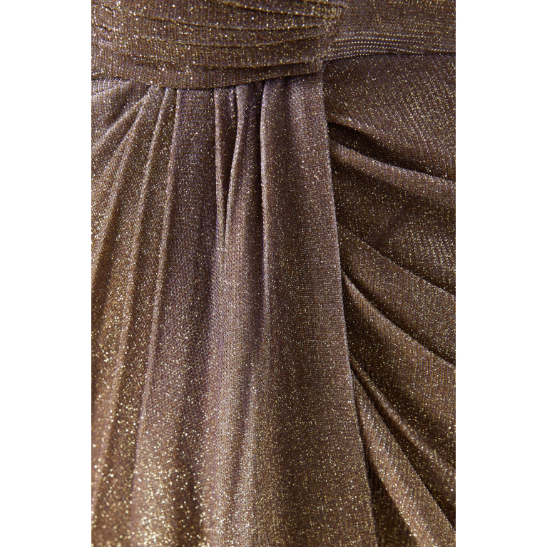 Vione - Jacqline Off-shoulder Gown Gold