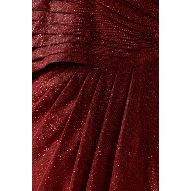 Vione - Jacqline Off-shoulder Gown Red