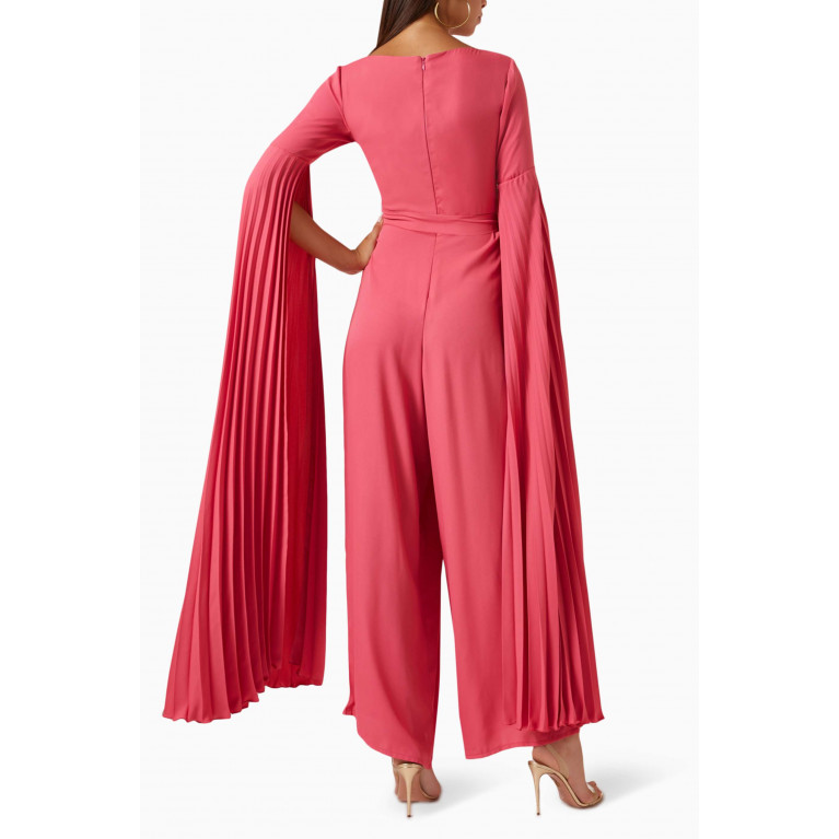Love by Aanchal - Wide-leg Jumpsuit in Stretch-crepe Pink