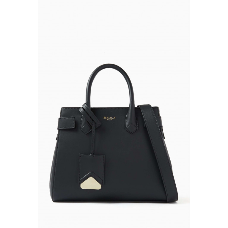 Serapian - Meliné Bag in Seta Leather Black