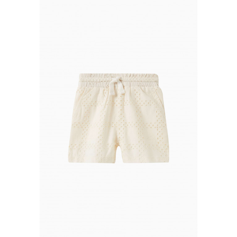 Kith - Broderie Logo Camp Shorts in Cotton