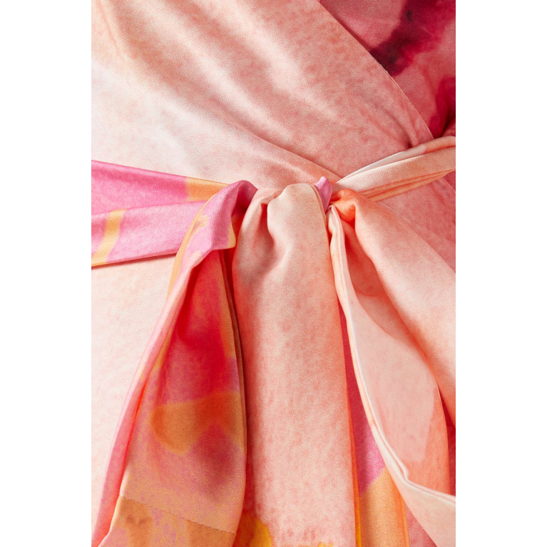 Feryal Al Bastaki - Printed Maxi Wrap Dress in Silk-chiffon