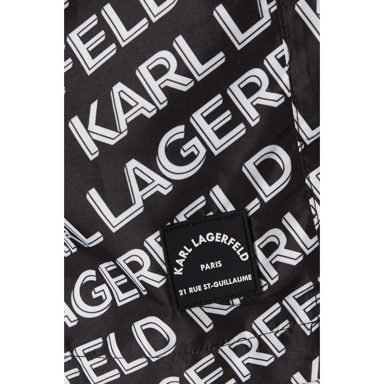 Karl Lagerfeld - Diagonal Logo Print Boardshorts in Nylon