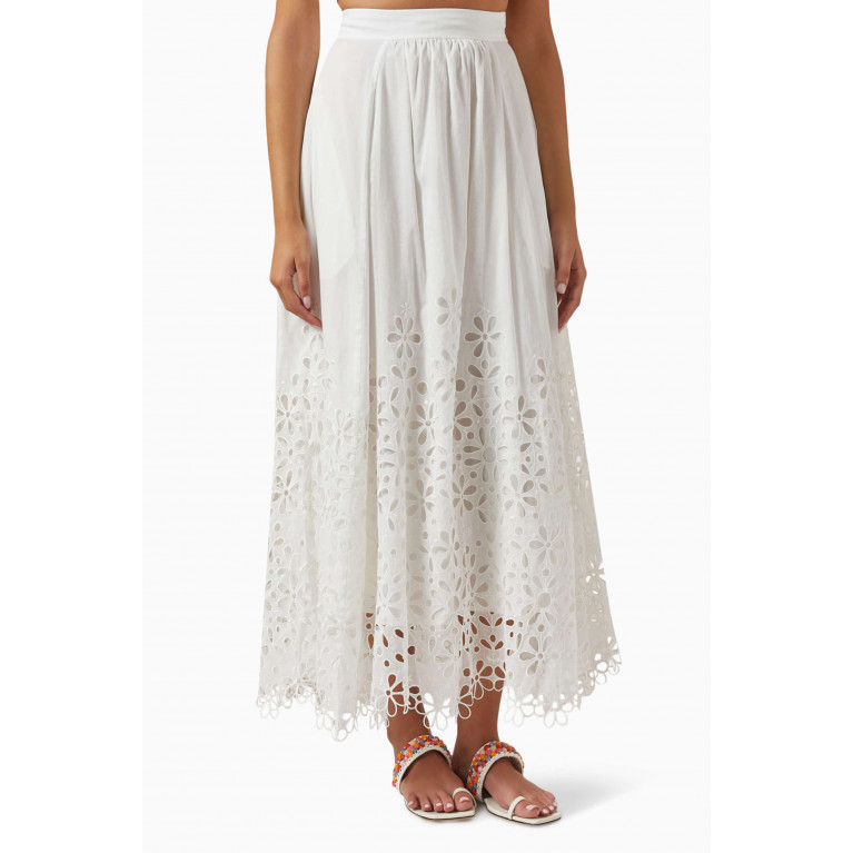 Magali Pascal - Colombe Maxi Skirt in Cotton-voile
