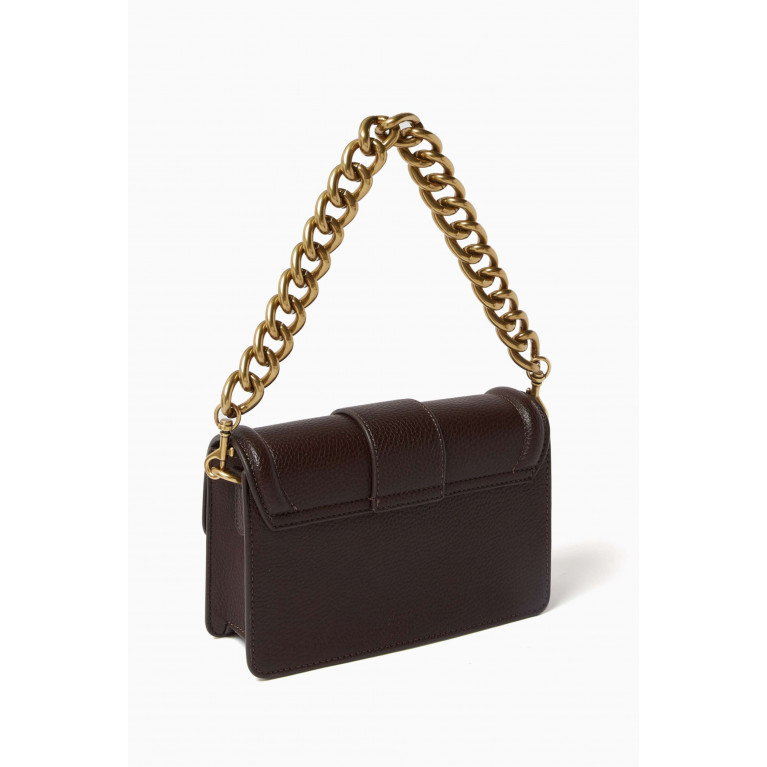 Versace Jeans Couture - Small Couture 01 Chain Crossbody Bag in Grainy Leather Brown