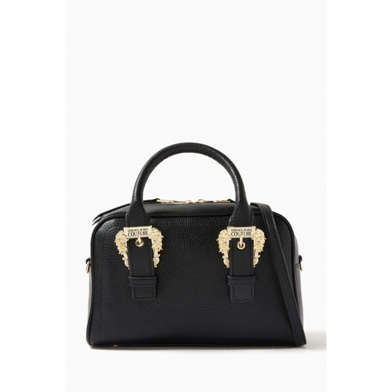 Versace Jeans Couture - Small Couture 01 Top Handle Bag in Grainy Leather Black