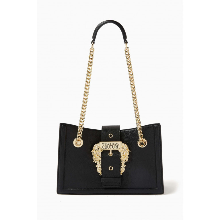 Versace Jeans Couture - Small Couture 01 Shoulder Bag in Grainy Leather Black