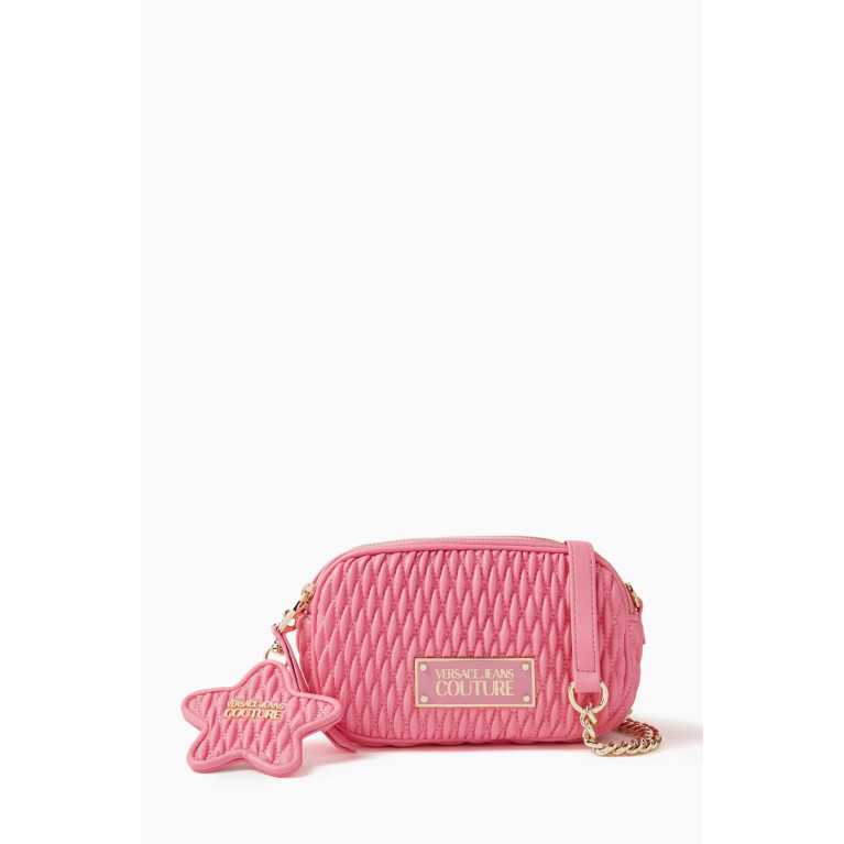 Versace Jeans Couture - Crunchy Camera Crossbody Bag in Faux Leather Pink