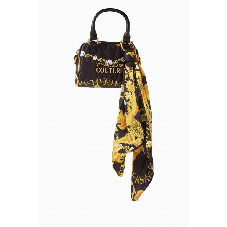 Versace Jeans Couture - Mini Thelma Quilted Top Handle Bag in Printed Satin