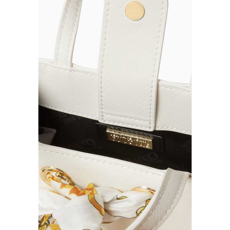 Versace Jeans Couture - Thelma Classic Top Handle Bag in Saffiano Faux-Leather White