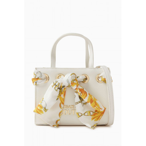 Versace Jeans Couture - Thelma Classic Top Handle Bag in Saffiano Faux-Leather White