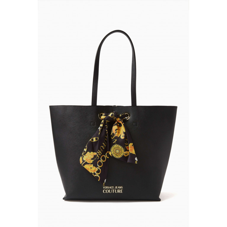 Versace Jeans Couture - Medium Thelma Tote Bag in Saffiano Leather Black
