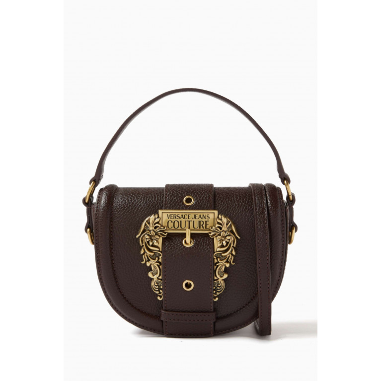 Versace Jeans Couture - Couture 01 Round Crossbody Bag in Grainy Leather Brown