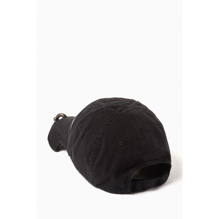 Balenciaga - Bal.com Front Piercing Cap in Cotton Drill