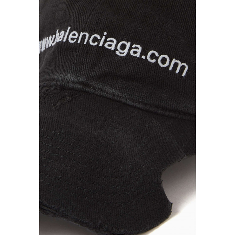Balenciaga - Bal.com Front Piercing Cap in Cotton Drill