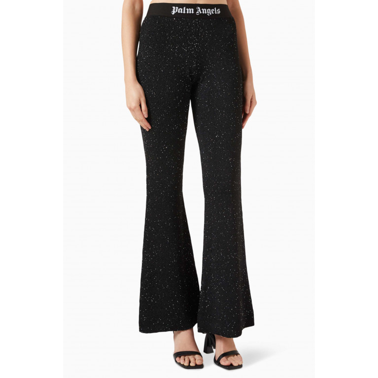 Palm Angels - Soiree Flared Sequin Pants in Stretch-knit