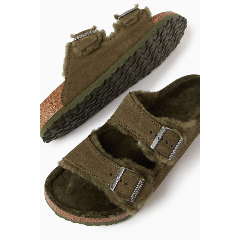 Birkenstock - Arizona VL Sandals in Suede & Shearling