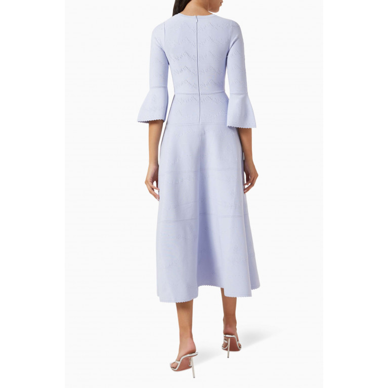 Needle & Thread - Bell Sleeves Midi Gown in Pointelle Knit