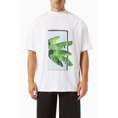 Blue Sky Inn - Leaf Print T-shirt in Cotton