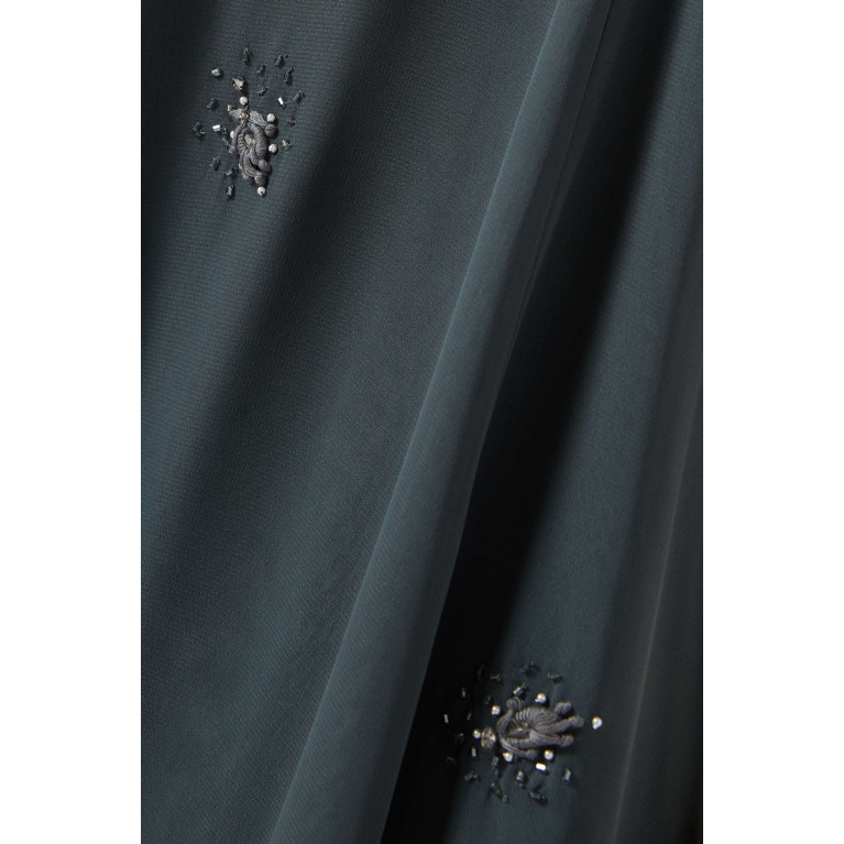 Homa Q - 4-piece Embellished Abaya Set in Chiffon