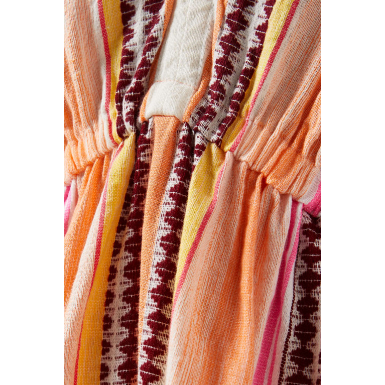 LemLem - Cirq Plunge-neck Mini Dress in Cotton-blend