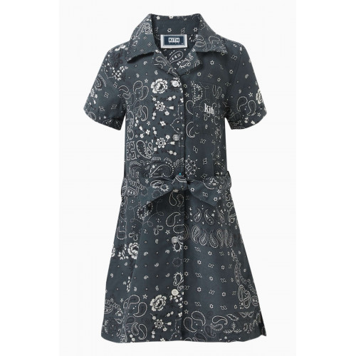 Kith - All-over Print Paisley Shirt Dress in Cupro-linen