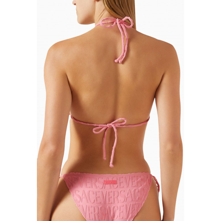 Versace - x Dua Lipa Allover Towel Bikini Top