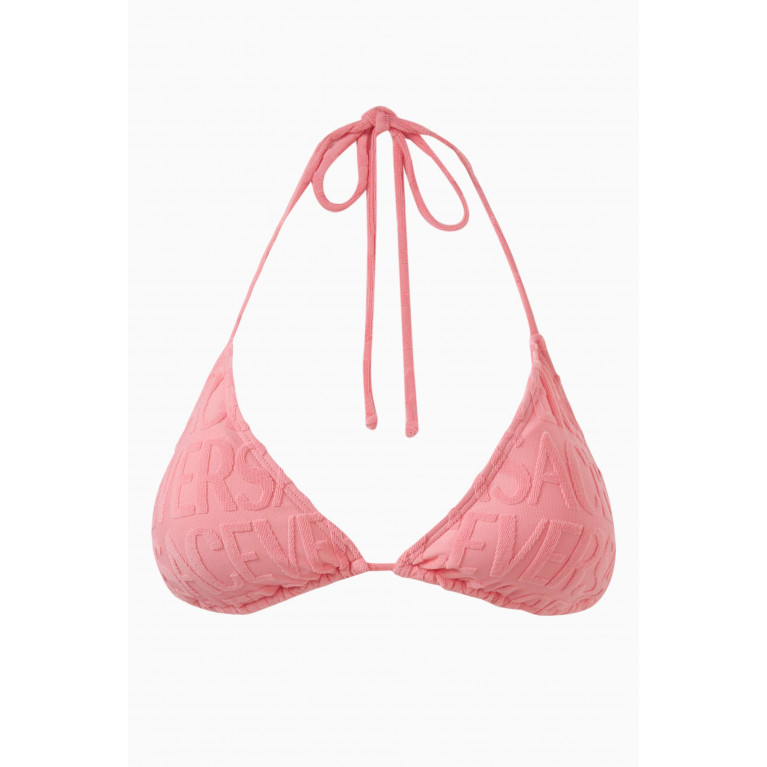 Versace - x Dua Lipa Allover Towel Bikini Top