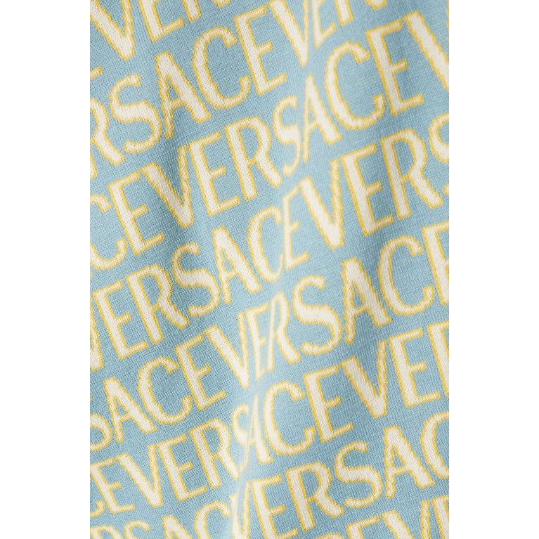 Versace - Allover Logo Sweater in Cotton Knit