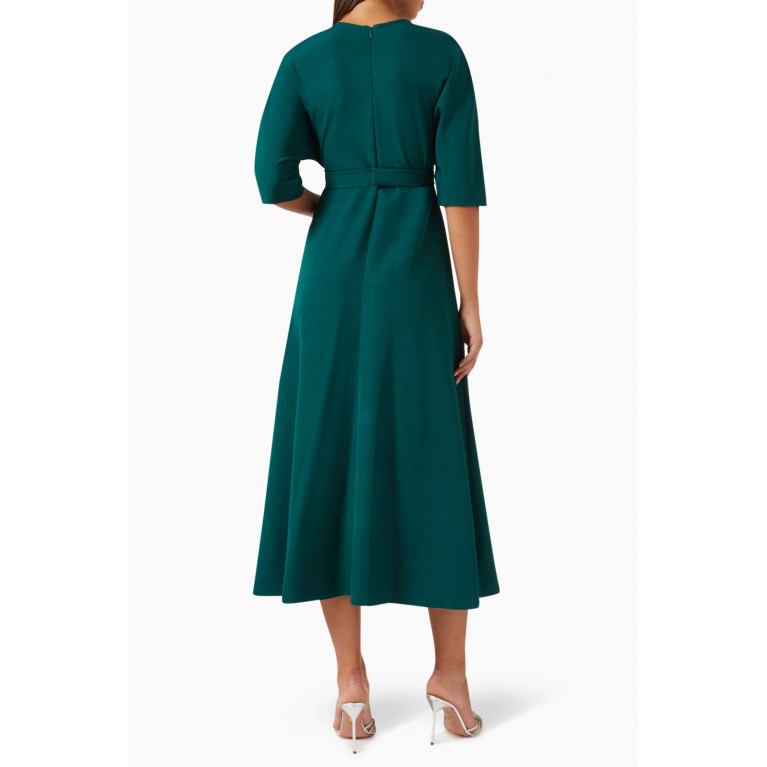BYK by Beyanki - Embellished Dress in Stretch-crepe Green