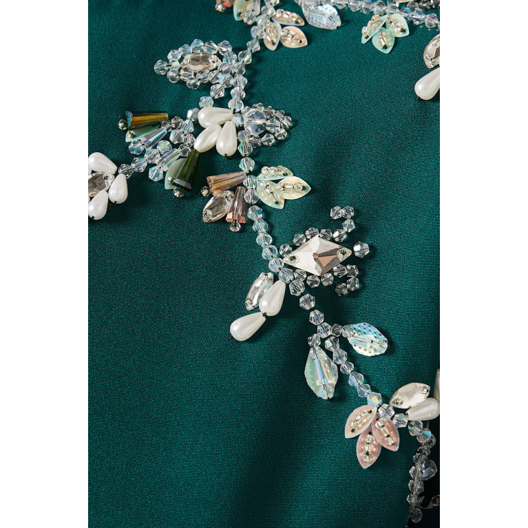 BYK by Beyanki - Embellished Dress in Stretch-crepe Green