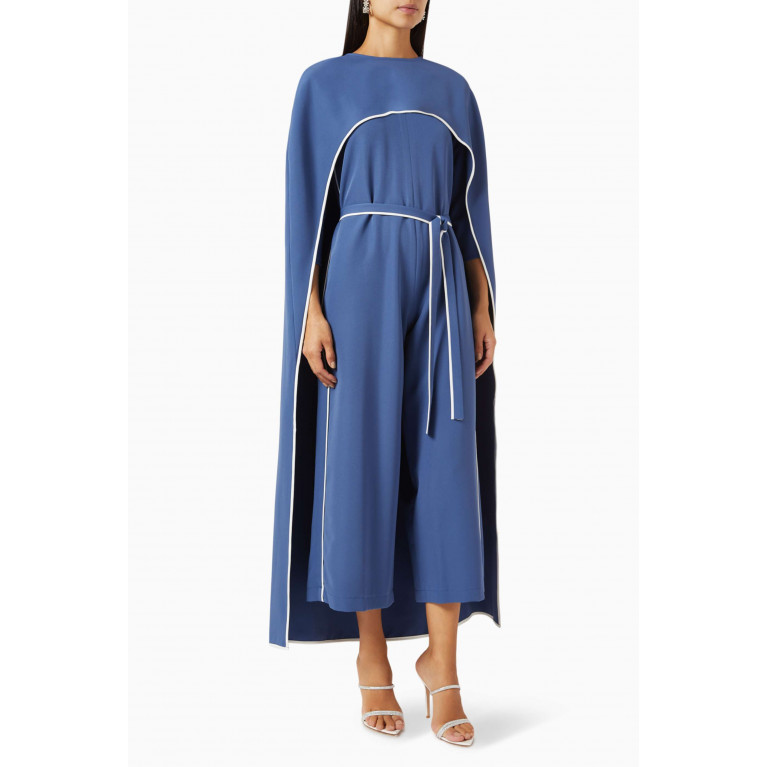 BYK by Beyanki - Cape & Jumpsuit Set in Stretch-crepe
