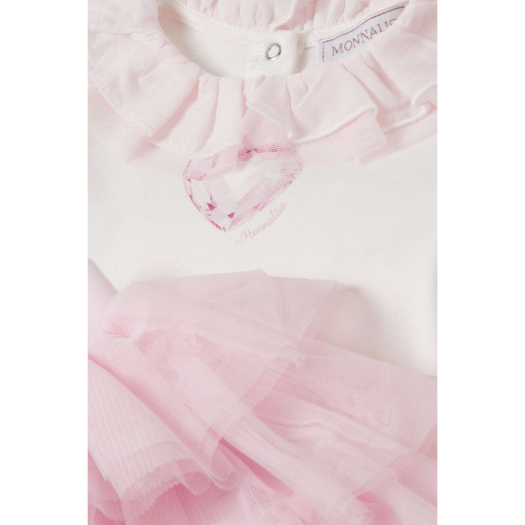 Monnalisa - Crystal Print Body and Skirt Set in Nylon