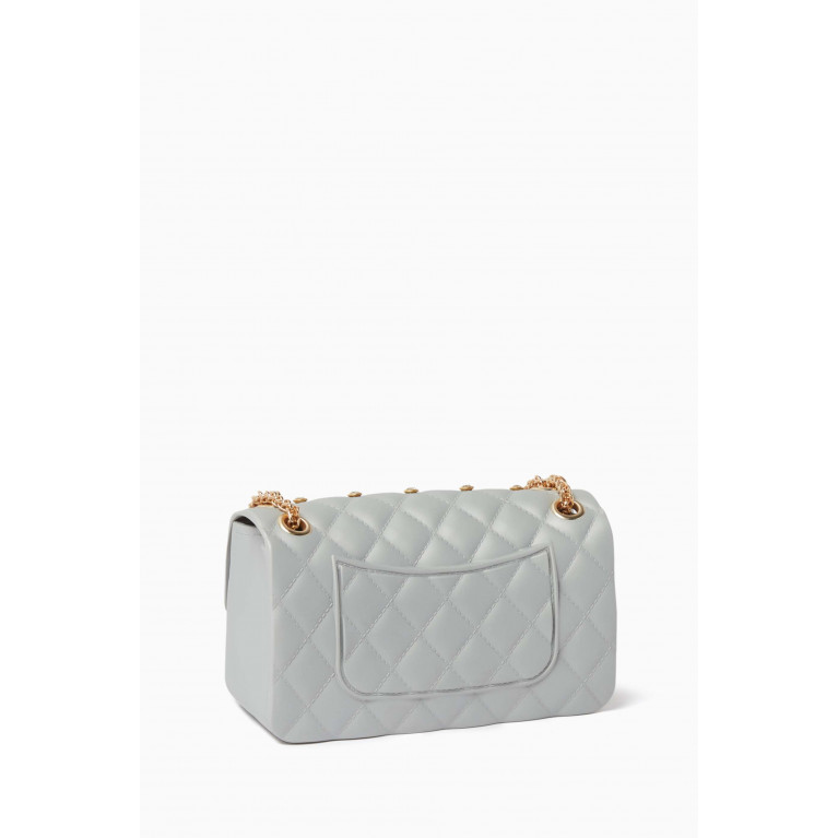 Monnalisa - Crystal Embellished Quilted Shoulder Bag in PVC